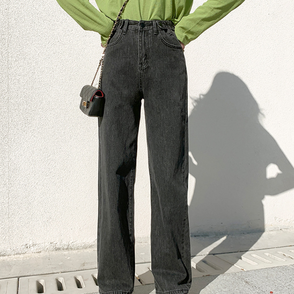 streetwear high waist women's fashion jeans woman girls women wide leg pants  Trousers & Leggings