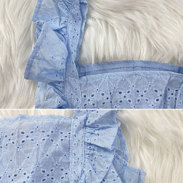 Ruffle Korean Cropped Tops Women Clothes White Hollow Irregular Tank Cloth Summer Tops