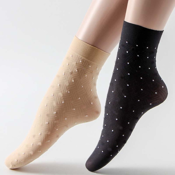 10PCS Pairs / Bag Nylon Short Silk Socks Point Flower Socks Ladies Socks Resistance Socks