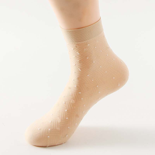 10PCS Pairs / Bag Nylon Short Silk Socks Point Flower Socks Ladies Socks Resistance Socks