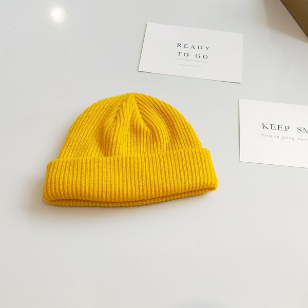 2021 Unisex Sailor Biker Cap Streetwear Pumpkin Vintage Navy Brimless Beanies Hat Melon  Hats & Caps
