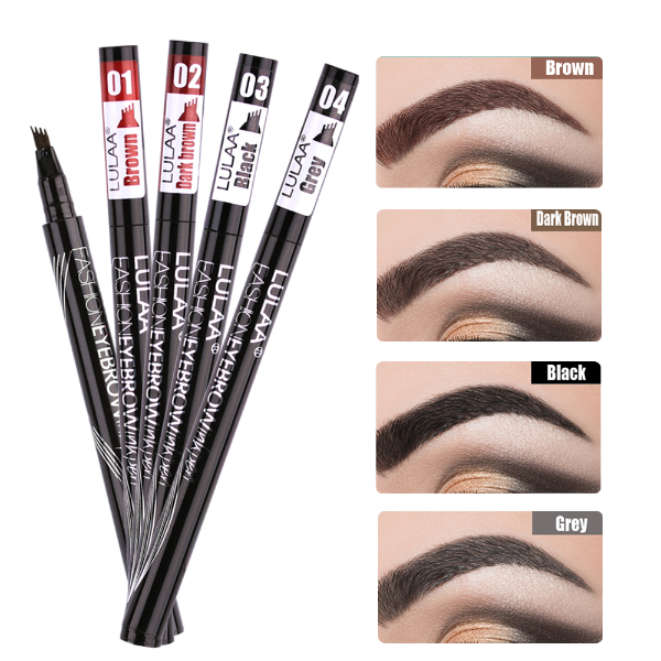 Natural Eyebrow Pen Waterproof Four Claw Eye Brow Tint Makeup Colors Eyebrow Pencil Brown Makeup