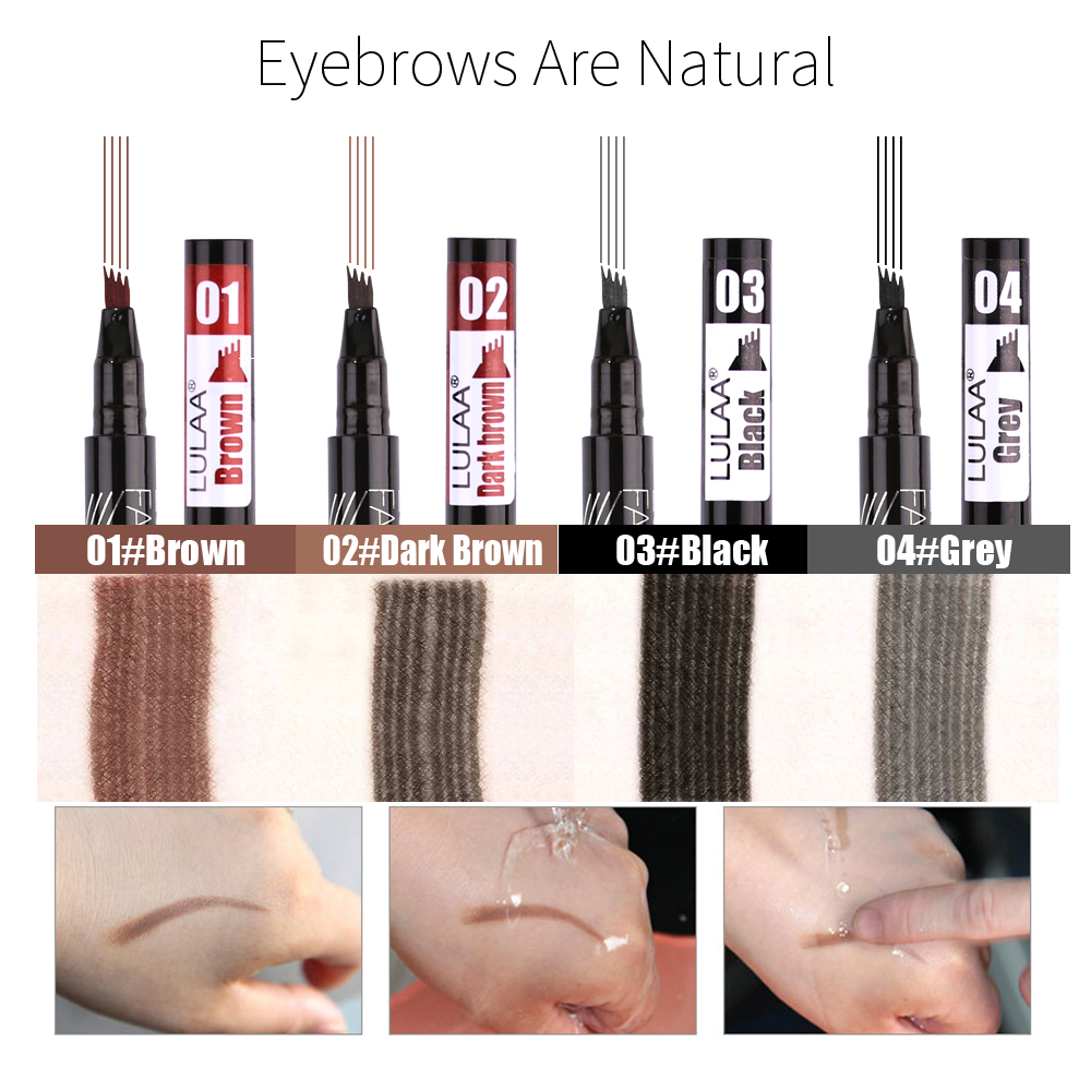 Natural Eyebrow Pen Waterproof Four Claw Eye Brow Tint Makeup Colors Eyebrow Pencil Brown Makeup