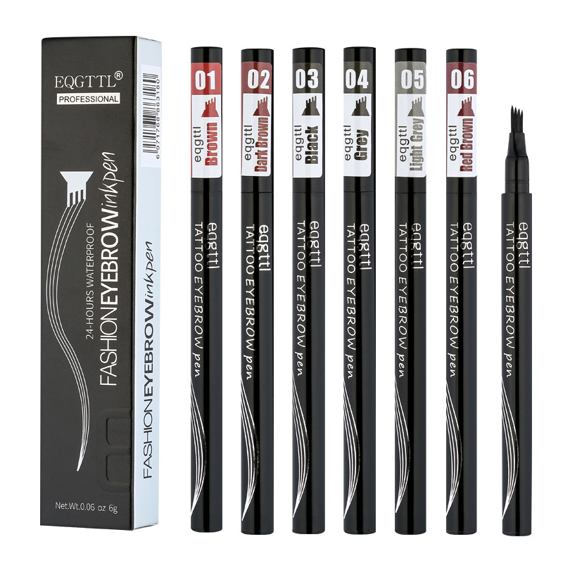 Natural Eyebrow Pen Waterproof Four Claw Eye Brow Tint Makeup Colors Eyebrow Pencil Brown Makeup