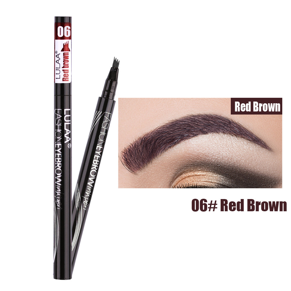Natural Eyebrow Pen Waterproof Four Claw Eye Brow Tint Makeup Colors Eyebrow Pencil Brown Makeup