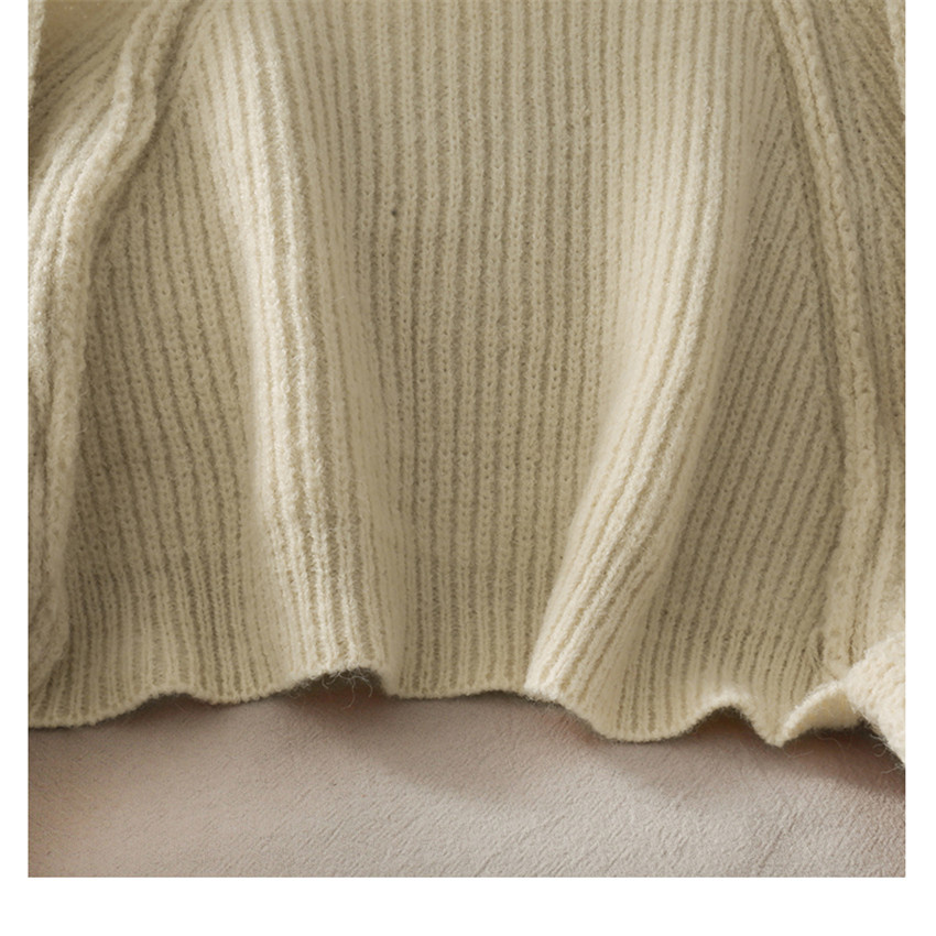 Fall Winter Cardigans Crop Top Women Lantern Sleeve Winter Casual loose Sweaters & Cardigans