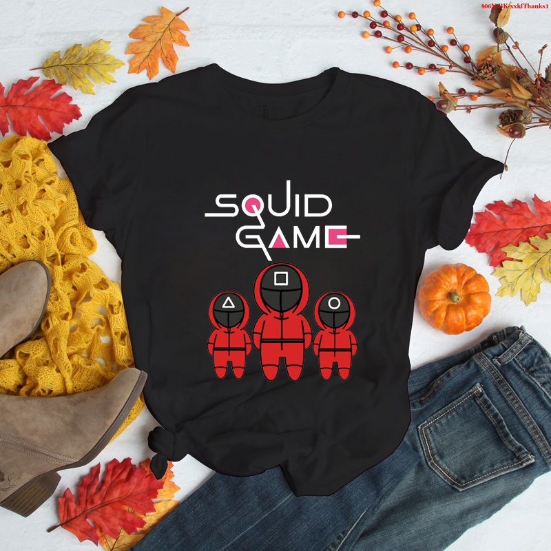 Korean TV Squid Game T Shirt Men Kawaii Cartoon Summer Tops 456 Graphic Tees Unisex Tops