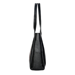 Women's Commuter Large Capacity Pu Leather Shopping Bag Shoulder Tote Bag