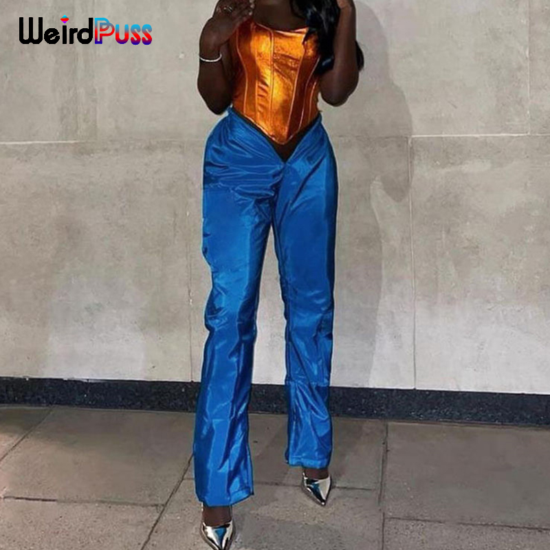 Weird Puss V Shape Low Waist Harem Pants Women Casual Stretch Fitness Trousers Streetwear  Trousers & Leggings