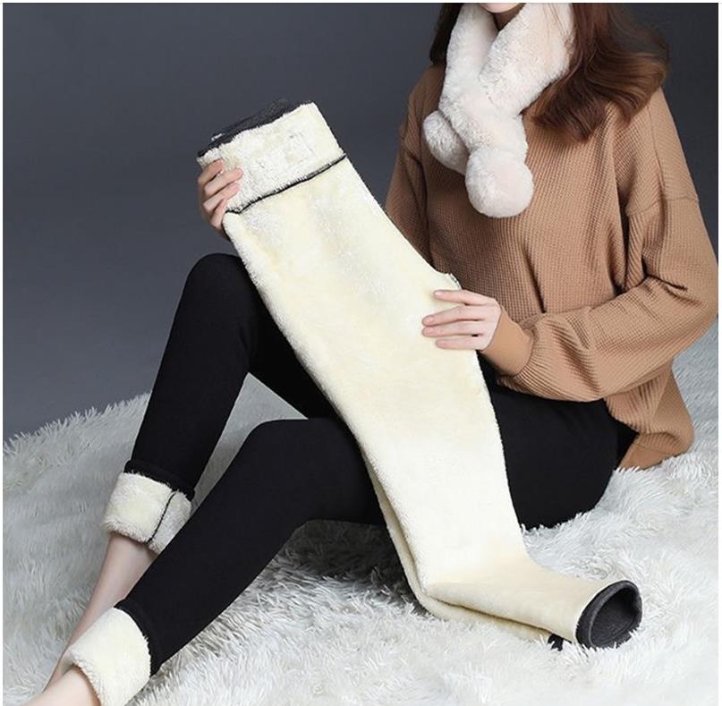 Winter Leggings Women Velvet Fleece Lined Slim High Waist Skinny Women Trousers & Leggings