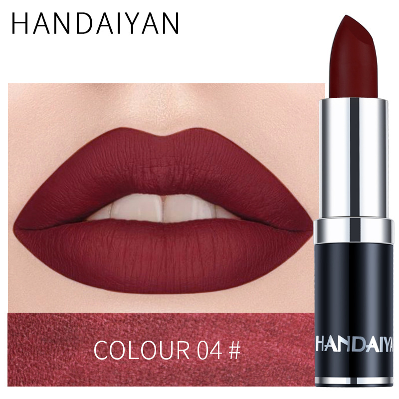 Sexy Brown 12 Colors Matte Lipsticks Waterproof Matte Lipstick Lip Sticks Cosmetic Makeup