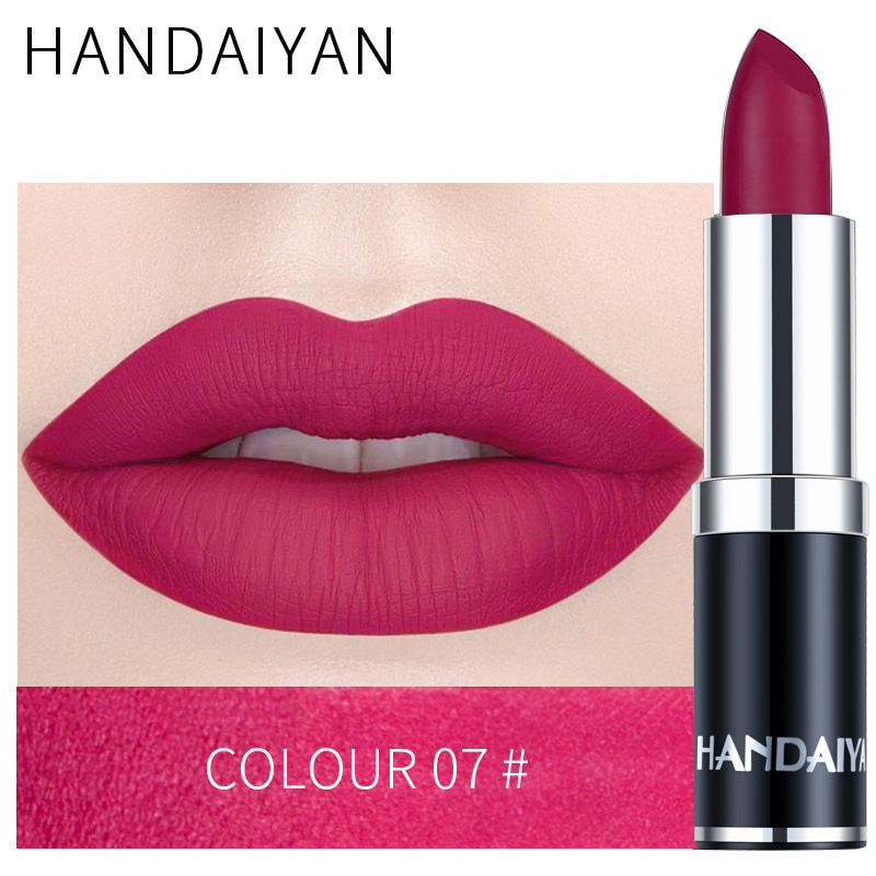 Sexy Brown 12 Colors Matte Lipsticks Waterproof Matte Lipstick Lip Sticks Cosmetic Makeup