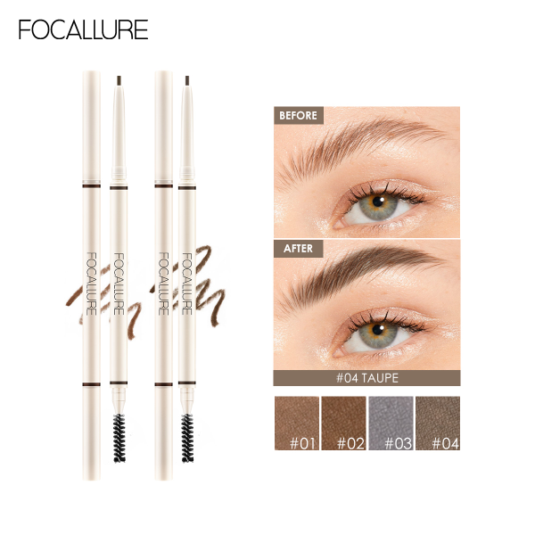 FOCALLURE Artist Sketch Eyebrow Pencil Waterproof Natural Long Lasting Tint 4 Color Brows Eye Makeup
