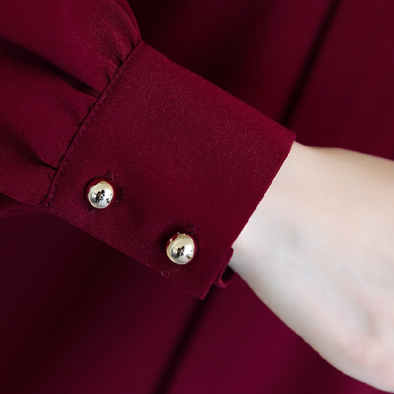 Tops Chiffon Blouse Womens Tops And Blouses Long Sleeve OL Blouse Women Tops