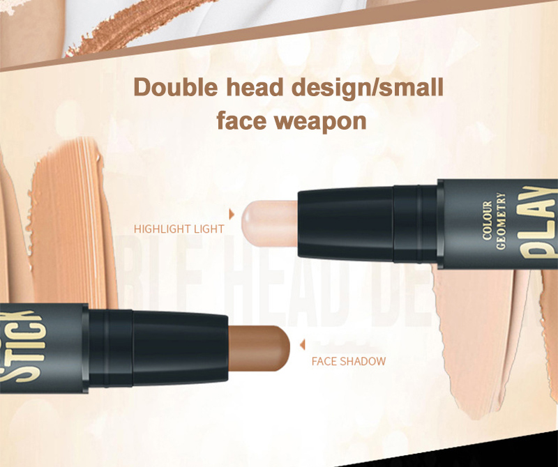 Double-head Makeup Highlighter V Face Concealer Contouring Bronzers Highlighters Pen Cosmetic Makeup