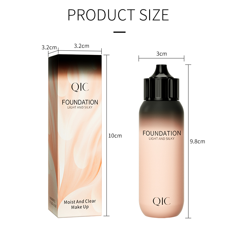 Foundation Silky Liquid Foundation Makeup Oil Control Foundation Isolate Moisturizing Cover Makeup