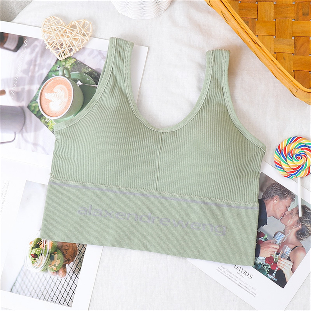 Sports Bra for Women Gym U Back Yoga Beauty Black Tube Top Anti-glare Without Steel Ring Plus Size  Lingerie