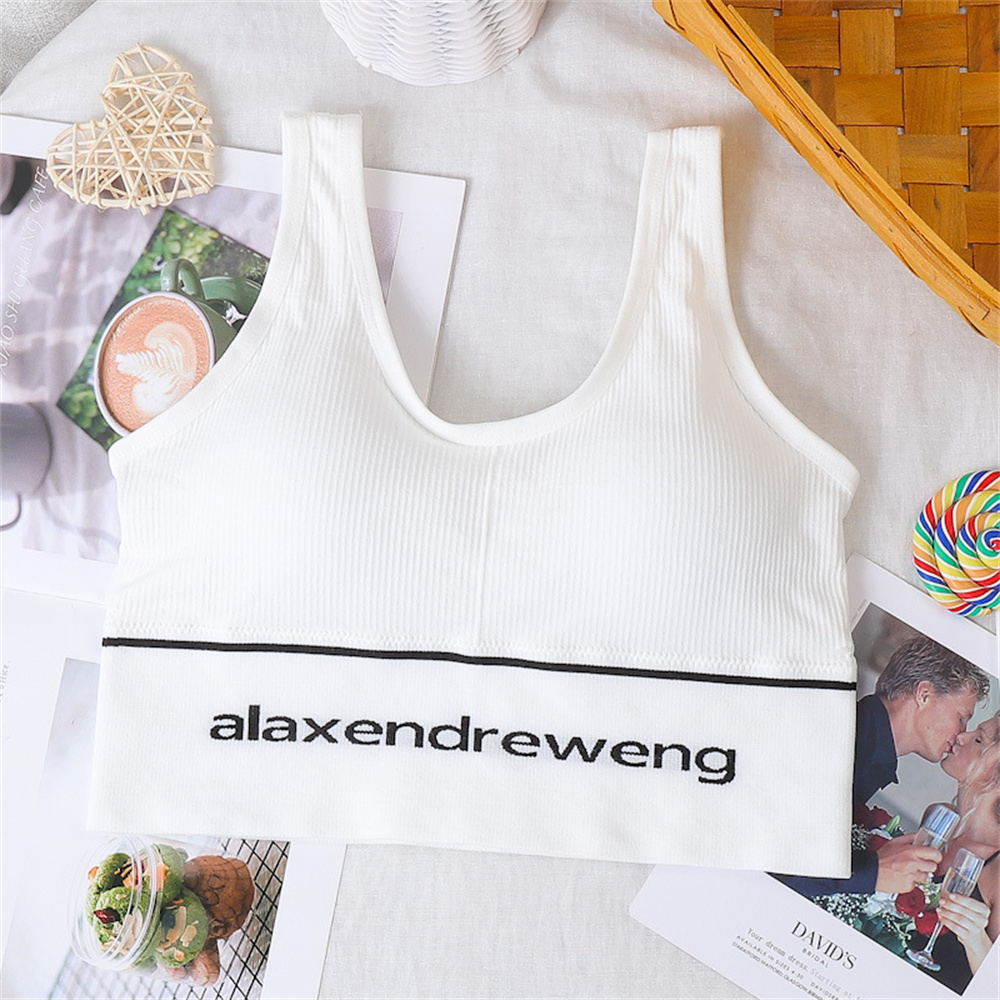 Sports Bra for Women Gym U Back Yoga Beauty Black Tube Top Anti-glare Without Steel Ring Plus Size  Lingerie