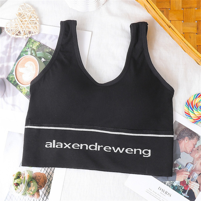 Sports Bra for Women Gym U Back Yoga Beauty Black Tube Top Anti-glare Without Steel Ring Plus Size  Lingerie