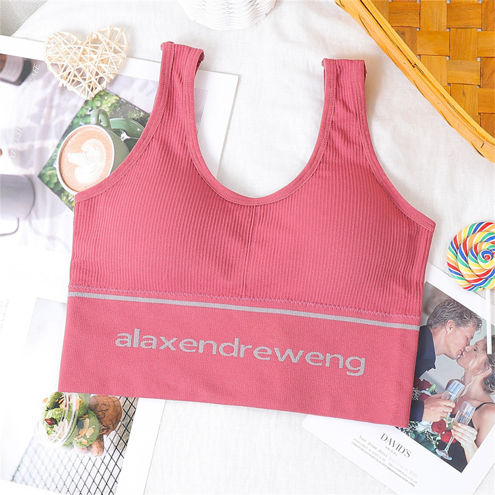 Sports Bra for Women Gym U Back Yoga Beauty Black Tube Top Anti-glare Without Steel Ring Plus Size  Lingerie