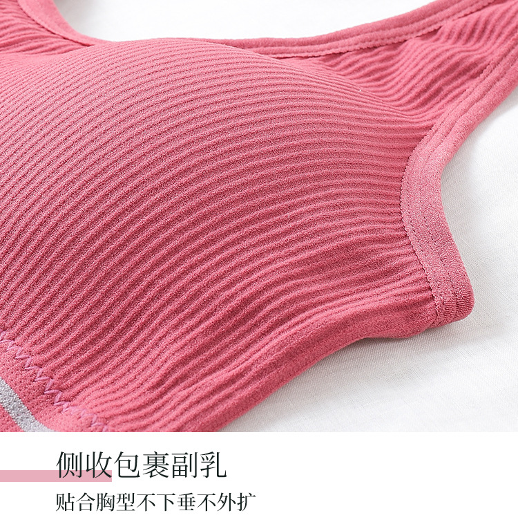 Sports Bra for Women Gym U Back Yoga Beauty Black Tube Top Anti-glare Without Steel Ring Plus Size  Lingerie