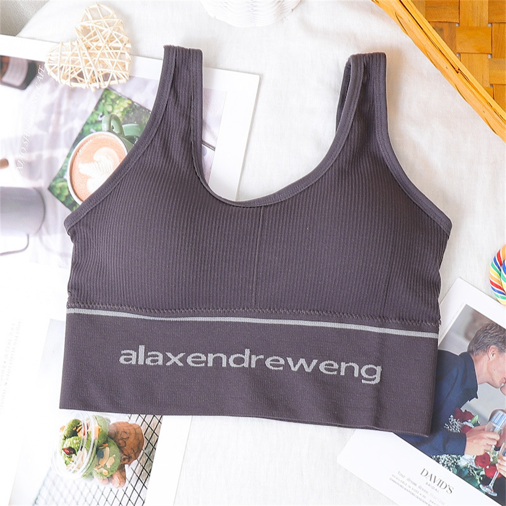 Sports Bra for Women Gym U Back Yoga Beauty Black Tube Top Anti-glare Without Steel Ring Plus Size  Lingerie