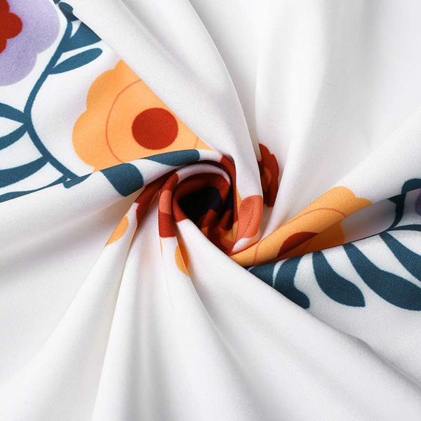 Summer Women Long Dress Vintage V Neck Short Sleeve Floral Print Large Hem Long Loose Dress Wife Gift Dresses