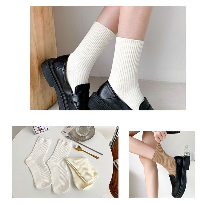 5pcs  Women cotton socks 3pairs/lot Retro middle tube socks autumn & winter male socks