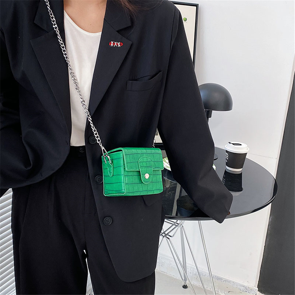 Cute Female Mini Box Stone Pattern PU Leather Crossbody Bags for Women 2022 Purses Other Women's Bags