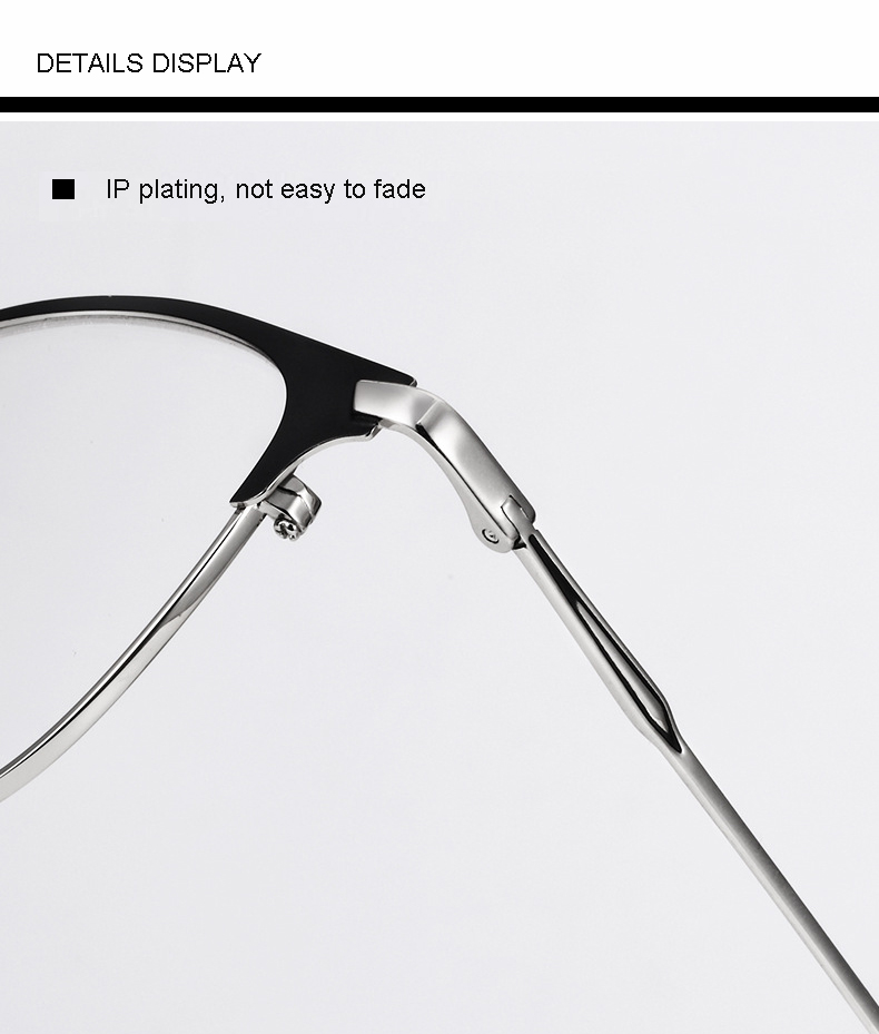 Business Blue Ray Blocking Metal Glasses,Men Women Anti Blue Light Computer Goggles,Myopia Prescription Sunglasses