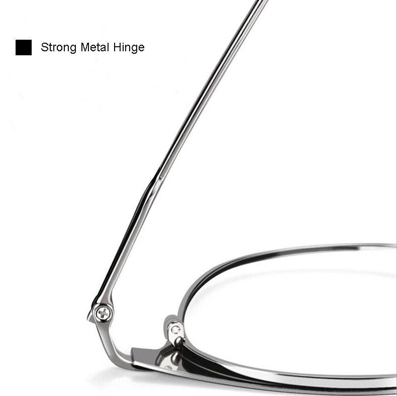 Business Blue Ray Blocking Metal Glasses,Men Women Anti Blue Light Computer Goggles,Myopia Prescription Sunglasses