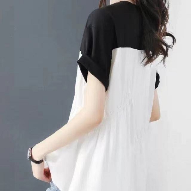 100% Cotton T Shirt Woman Summer Fashion Oversized Short Sleeve T-shirt Woman Korean Style Plus Size Shirt Tops