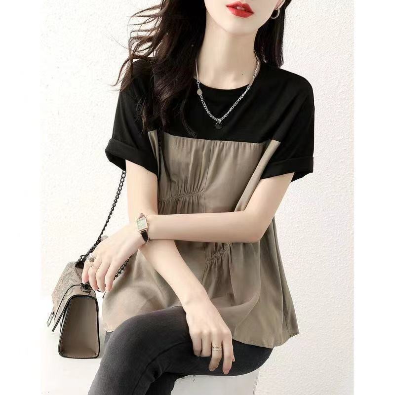 100% Cotton T Shirt Woman Summer Fashion Oversized Short Sleeve T-shirt Woman Korean Style Plus Size Shirt Tops