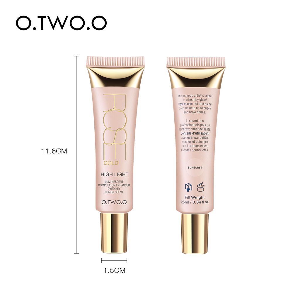 O.TWO.O Shimmer Highlighter Cream 25ml Primer Base Contouring Concealer Highlight Whitening Makeup