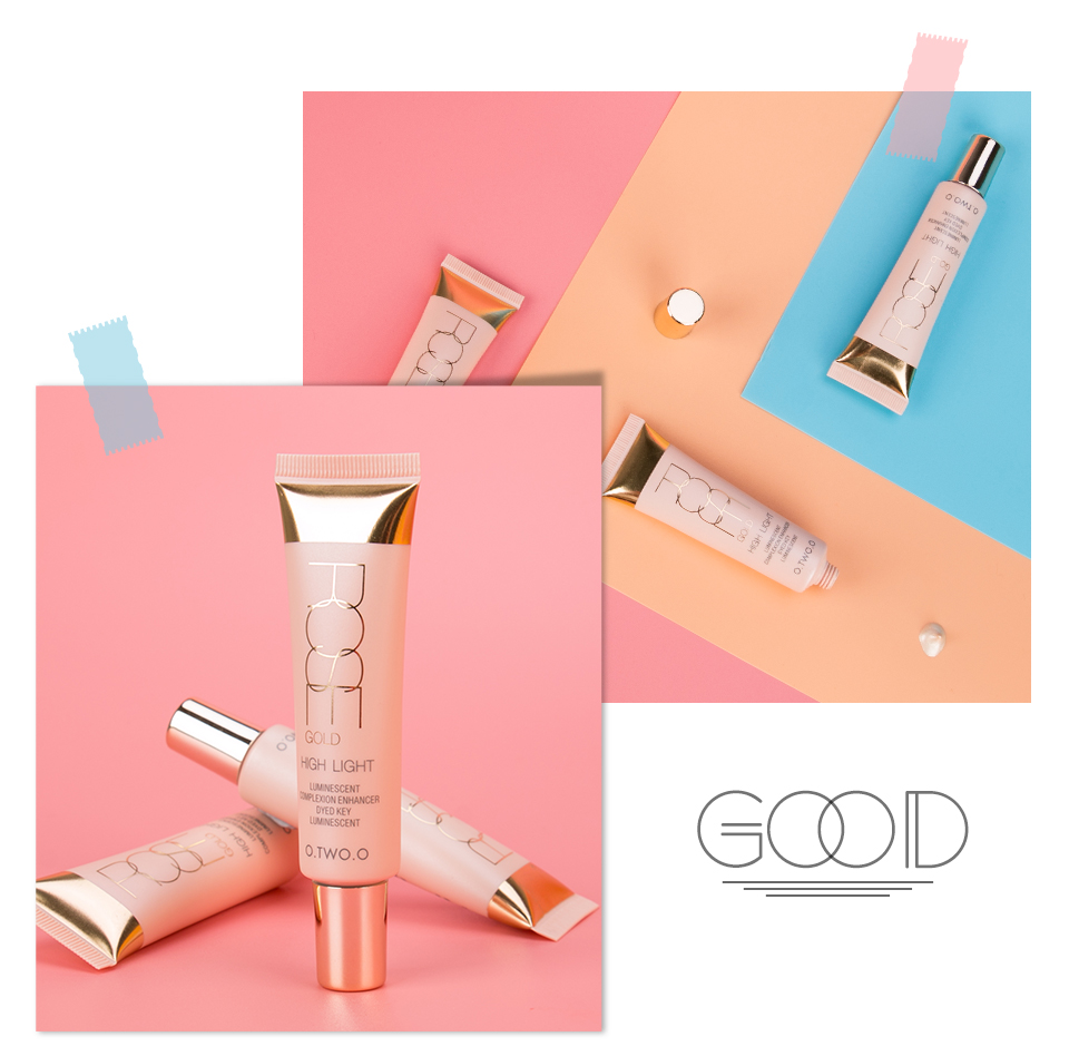 O.TWO.O Shimmer Highlighter Cream 25ml Primer Base Contouring Concealer Highlight Whitening Makeup