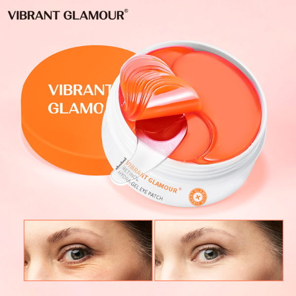 VIBRANT GLAMOUR Retinol Eye Patches Mask Collagen Anti Aging Moisturizing Gel Removal Eye Bags Dark Circles Fine Lines Skin Care