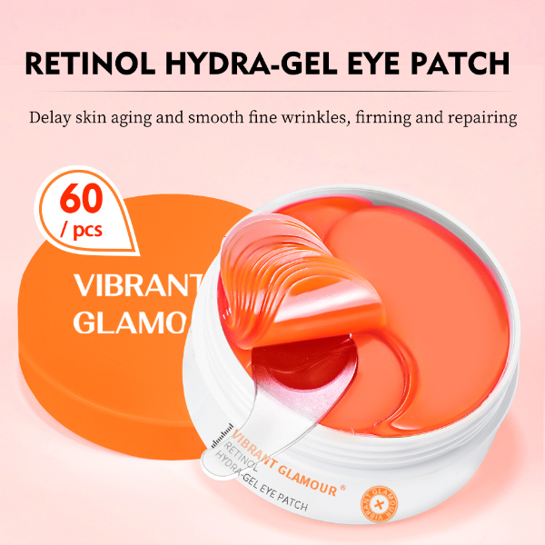 VIBRANT GLAMOUR Retinol Eye Patches Mask Collagen Anti Aging Moisturizing Gel Removal Eye Bags Dark Circles Fine Lines Skin Care