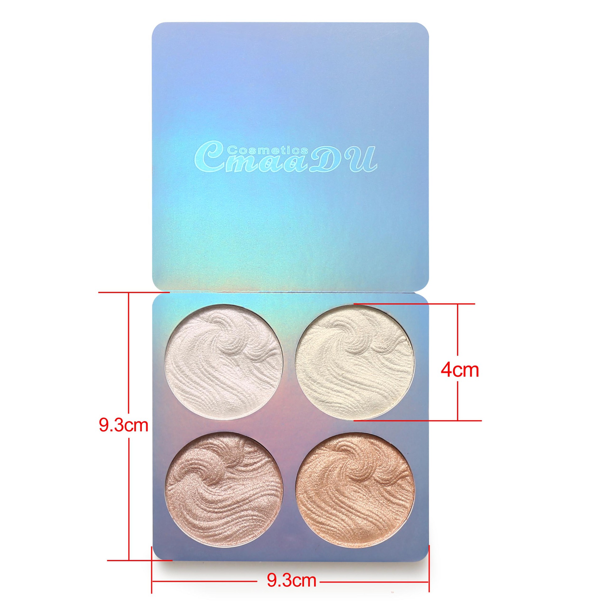 4 Colors Highlighter Makeup Shimmer Baking Powder Highlighter Palette Skin Brighten Highlight Face Contour Bronzer Makeup