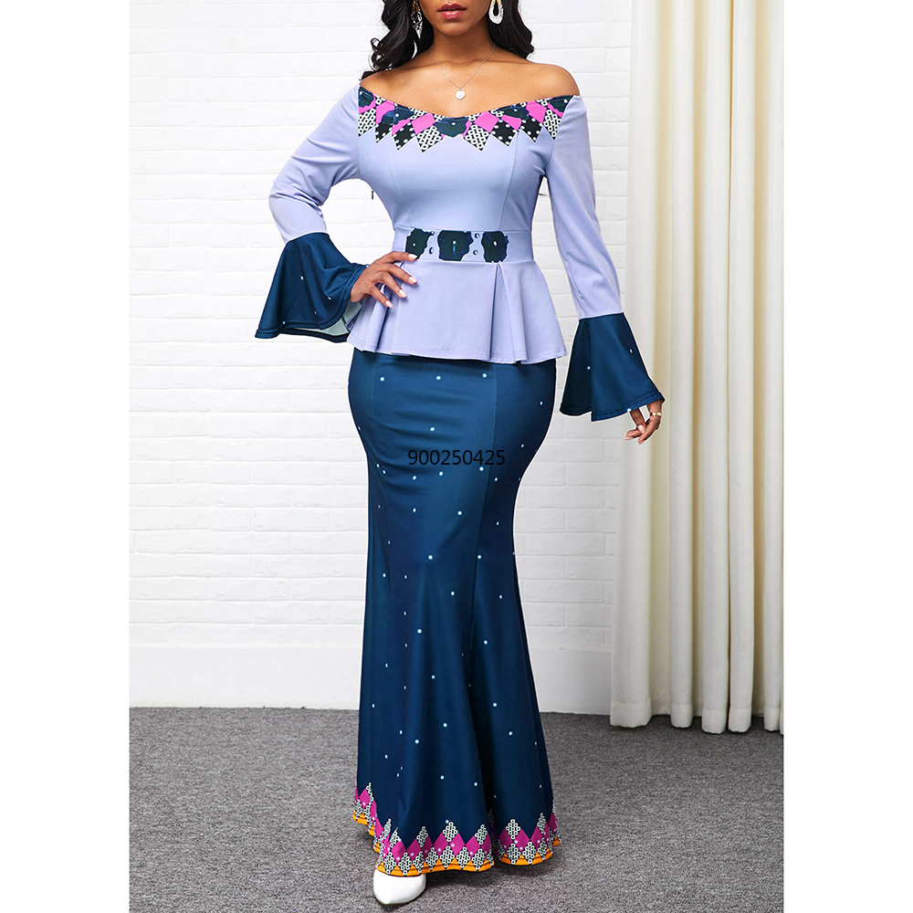 African Print Dashiki Dresses For Women 5XL Plus Size Ankara Long Dress Patchwork Ethnic African Skirts