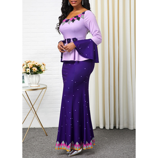 African Print Dashiki Dresses For Women 5XL Plus Size Ankara Long Dress Patchwork Ethnic African Skirts