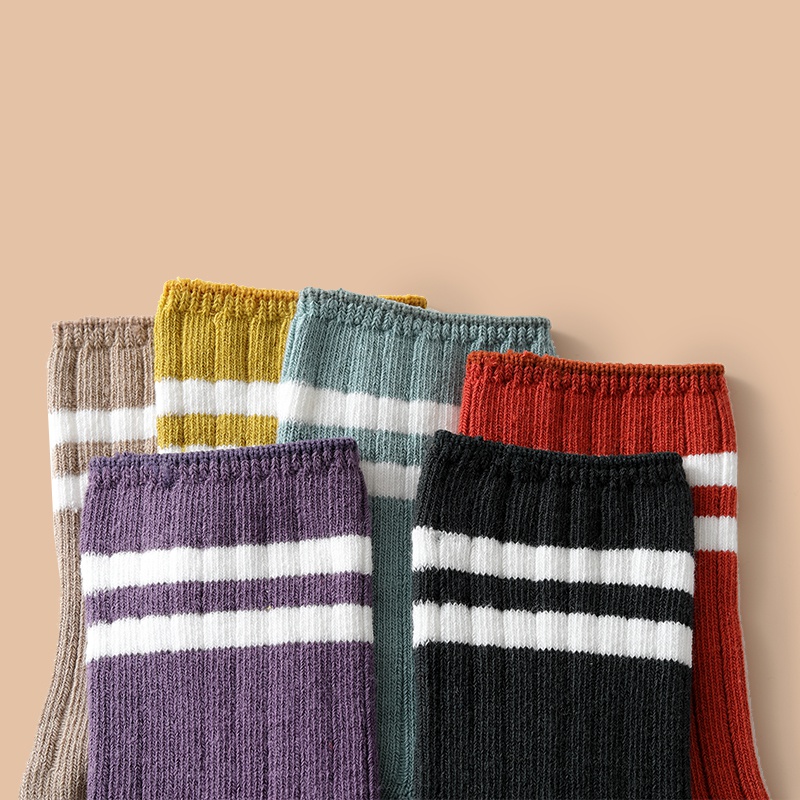 PatPat New Arrival Spring and Autumn 3-pack Baby Toddler Striped Sport Socks Baby and Baby Care