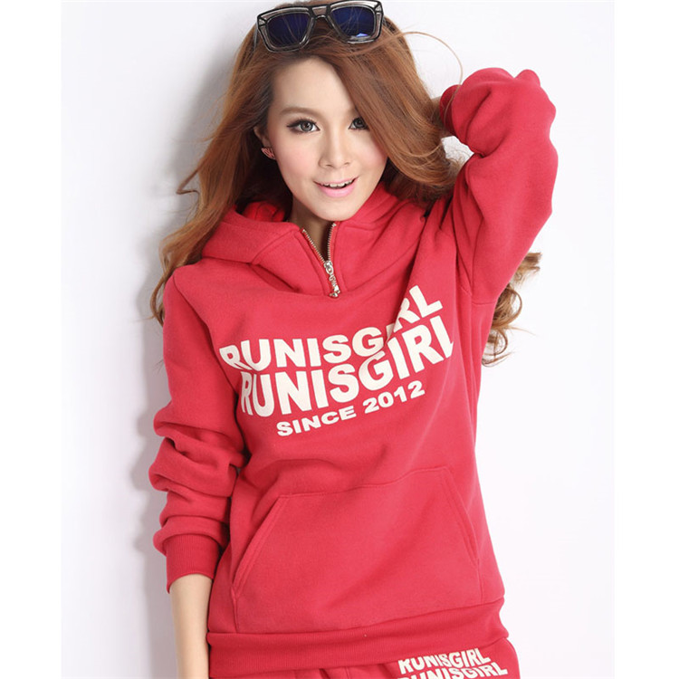 Women's Sport Sets Casual Letter Print Tracksuits Autumn Winter 3 Piece Set Suits & Separates)