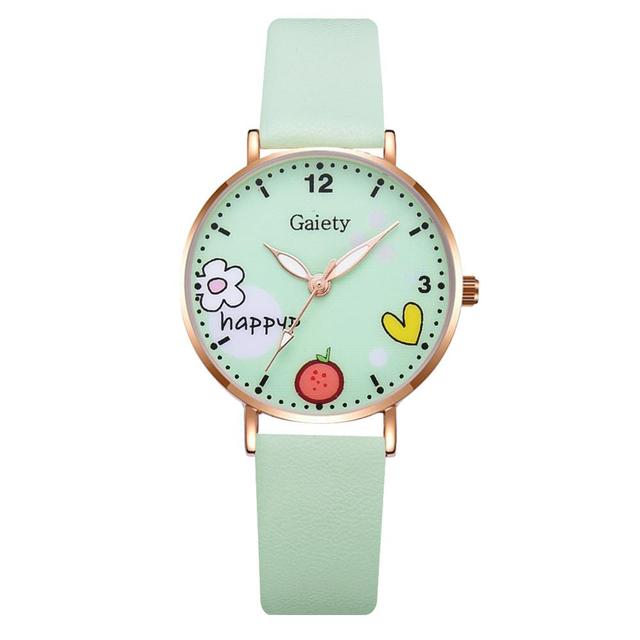 zegarek Kids Watches Set Students Children Pink Watch Girls Leather Strap Child Hours Women Watches