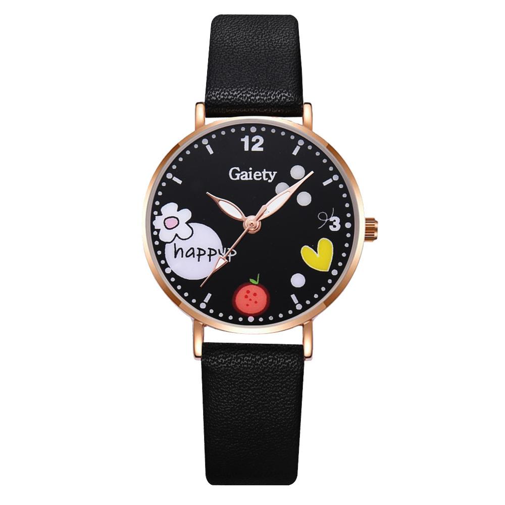 zegarek Kids Watches Set Students Children Pink Watch Girls Leather Strap Child Hours Women Watches