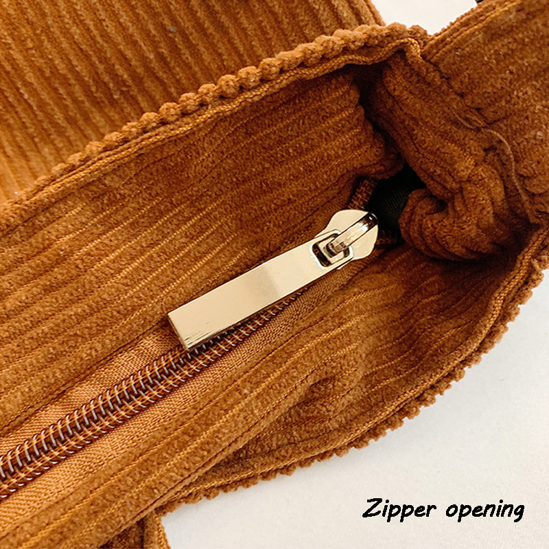 Corduroy Tote Bag for Women 2022 Fashion Shopper Designer Handbag Large Backpacks & Bookbags