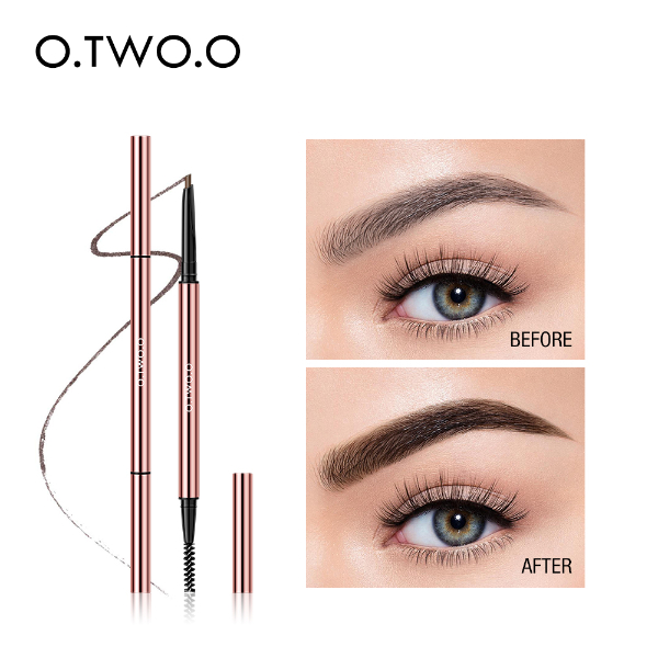 O.TWO.O Eyebrow  Pen Cosmetics Professional Makeup  Eyebrow Pencil With Brush Long Lasting Natural Makeup