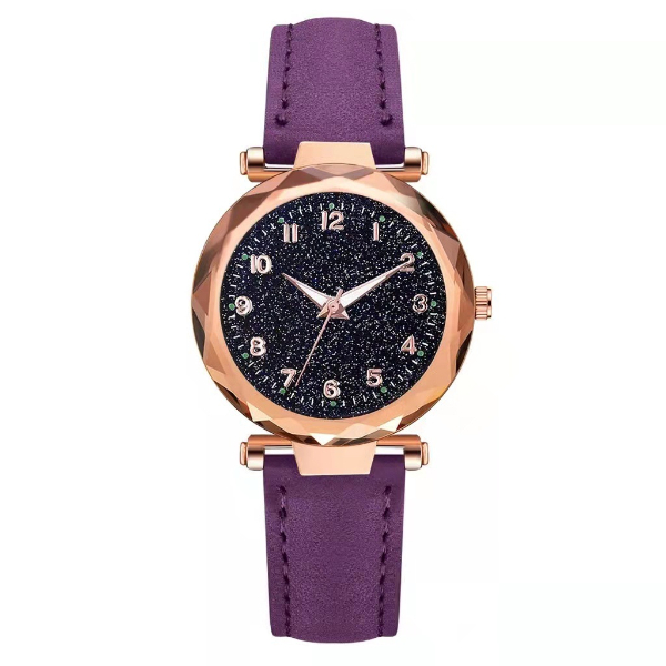 Female Student Star Faced Quartz Watch Four leaf Grass Bracelet Two piece Wrist Watch Female