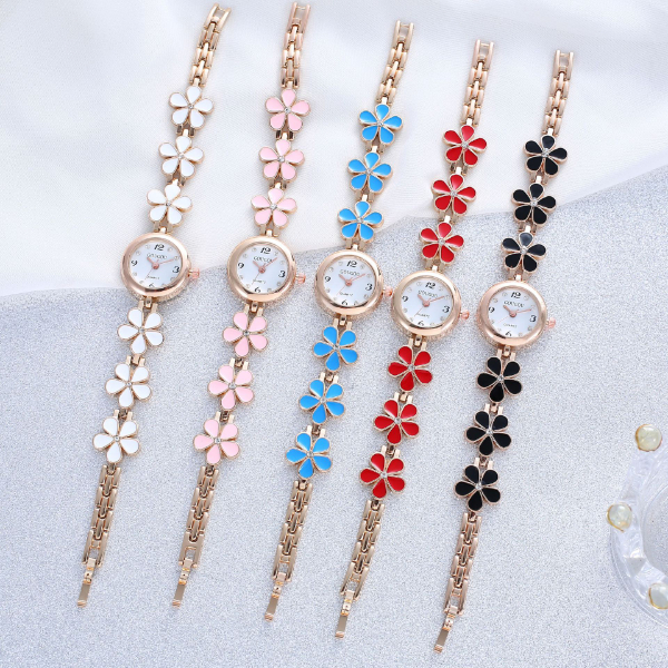 Women's bracelet watch flower plate two-piece bracelet set women's watch petal pattern quartz watch Women Watches