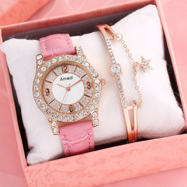 Digital dial casual and versatile student ladies fashion item gift box quartz wristwatch