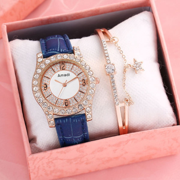 Digital dial casual and versatile student ladies fashion item gift box quartz wristwatch